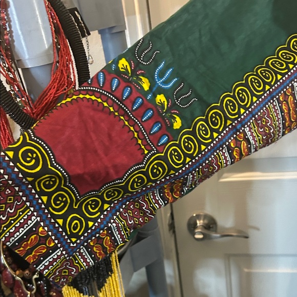 African Dashiki Print Green Maxi Dress! - Picture 4 of 16